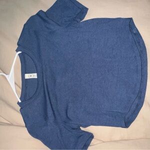 Blue Short Sleeve Top